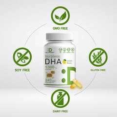 DEAL SUPPLEMENT DHA bottle label highlights 1000mg DHA and 500mg EPA per serving.