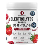 DEAL SUPPLEMENT electrolytes powder tub for sugar-free hydration during workouts.
