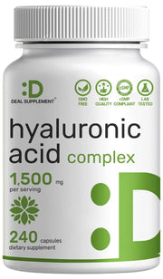 DEAL SUPPLEMENT Hyaluronic Acid Complex bottle showing the product for skin hydration potential