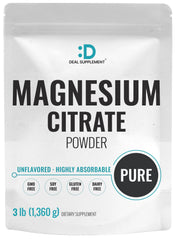 Deal Supplement Magnesium Citrate Powder 500mg jar for easy daily support.