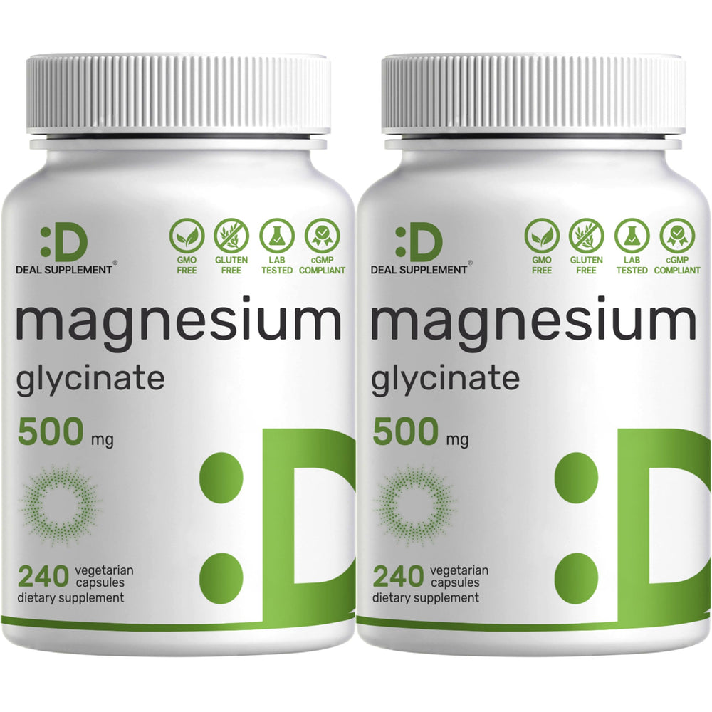 Deal Supplement magnesium glycinate bottle for easy absorption and daily wellness.