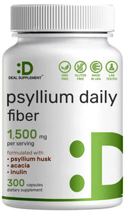 DEAL SUPPLEMENT psyllium husk bottle for convenient daily fiber support.