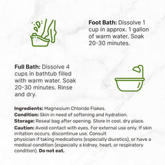 Deal Supplement Magnesium Flakes used in a foot bath for relaxation