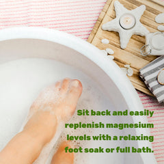 Deal Supplement Hydrating magnesium bath flakes in a full bath