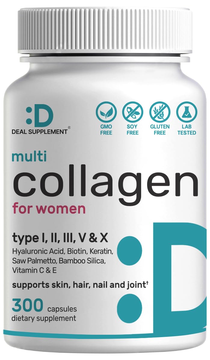 DEAL SUPPLEMENT Multi Collagen Pills bottle for easy daily collagen intake