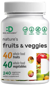 DEAL SUPPLEMENT Nature’s Fruits & Veggies bottle supports daily nutritional balance.