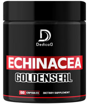 DEDICAD 1000mg Echinacea Goldenseal bottle close-up for immune support