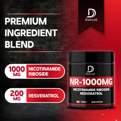 DEDICAD NAD label-detail reveals clean ingredients and quality testing.