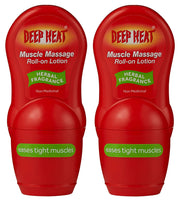 Deep Heat roll-on lotion 50ml for targeted warmth during muscle relief.