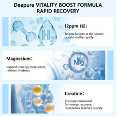 Deepure packaging and compact bottle designed for travel and workouts.