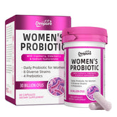 Deepure Probiotics for Women bottle front promotes daily balance and convenience.