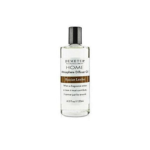 Demeter Atmosphere diffuser oil in Russian Leather creates a warm living room ambiance