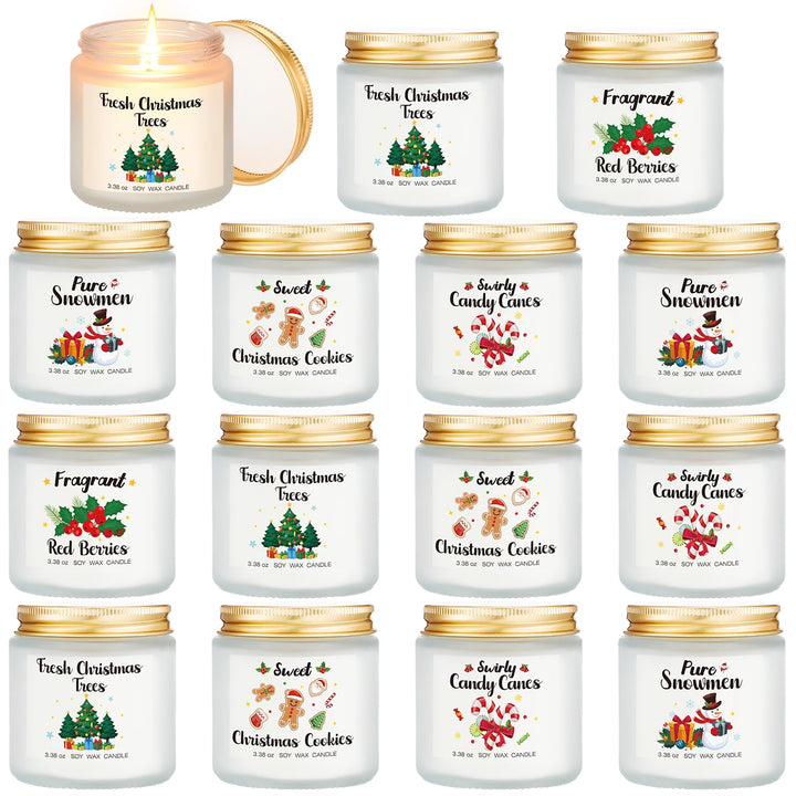 Demissle Christmas candles set collection for festive ambiance with varied scents.