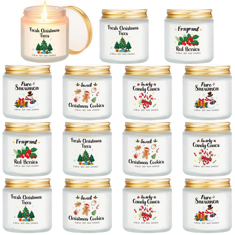 Demissle Christmas candles set collection for festive ambiance with varied scents.