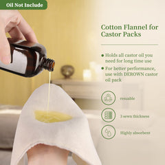 DEROWN warming comfort improves absorption with a heated pad or warmed oil during use.