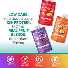 Designer Wellness Protein Smoothie real-fruit blend highlights natural sweetness and flavor.