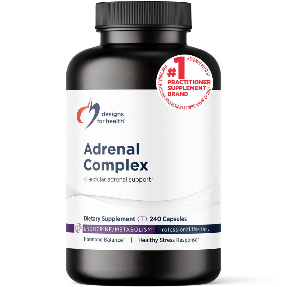 Designs for Health Adrenal Complex capsules may support adrenal function during stress.