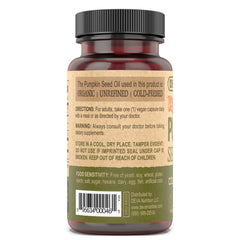 DEVA bottle pouring pumpkin seed oil to add to meals or smoothies.