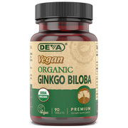 DEVA Vegan Ginkgo Biloba bottle for daily cognitive support