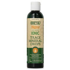 DEVA Vegan Ionic Trace Mineral Drops bottle close-up for daily mineral support
