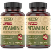 DEVA Vegan Vitamin C 250mg bottle for daily immune support.