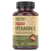 DEVA Vegan Vitamin C bottle with tablets for everyday wellness