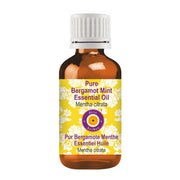 deve herbes bergamot-mint essential oil bottle closeup, showcasing purity for daily skincare