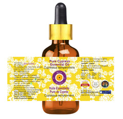 dève herbes Cypress essential oil amber bottle protects potency during storage.