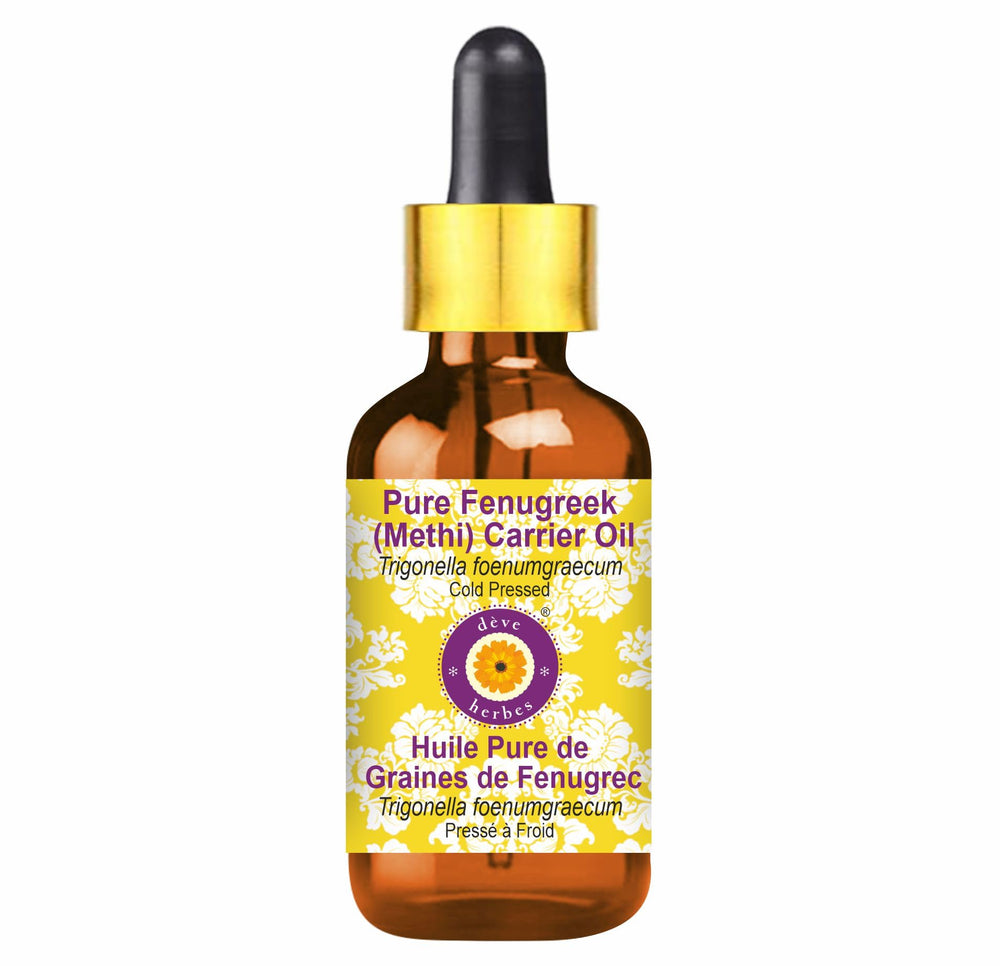 Deve Herbes Fenugreek Oil bottle for safe dilution and skin care.