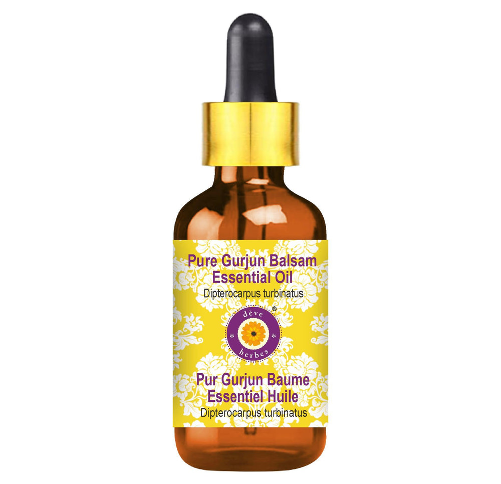dève herbes Gurjun Balsam bottle with dropper ideal for precise dilution in skincare.