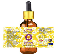 Hinoki essential oil dropper close-up showing precise dosing
