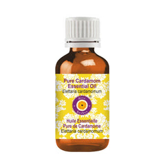 Deve Herbes Pure Cardamom Oil bottle in amber glass preserves potency for long-term use.