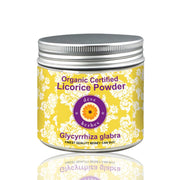 de herbes licorice powder jar shows organic quality and versatile flavoring for desserts