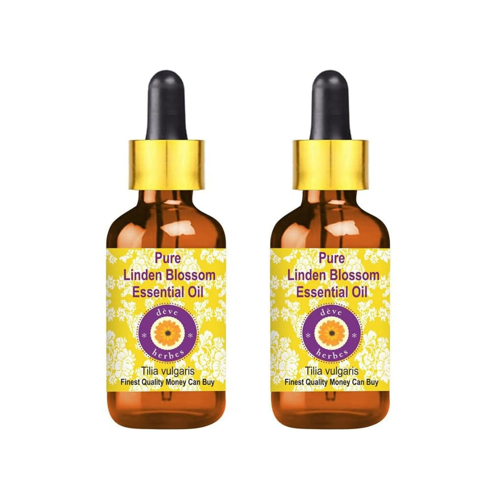 Deve Herbes Linden Blossom oil bottle with steam-distilled essence for gentle skin prep