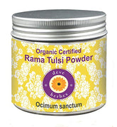 Deve Herbes Rama Tulsi powder front label in eco packaging, ideal for daily skin routines.