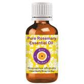 Deve Herbes rosemary oil bottle with amber glass preserves potency for skin and hair use