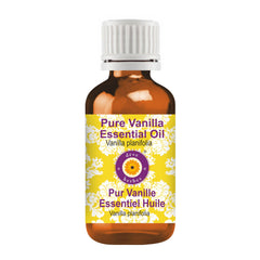 Dève Herbes Vanilla essential oil bottle top view for aromatherapy and skincare.