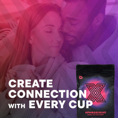 Steaming cup of Deviant Blends Aphrodisiac Tea ready for shared moments