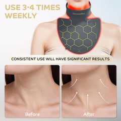 Devowellte portable red light for neck and chest, ideal during work or relaxation.