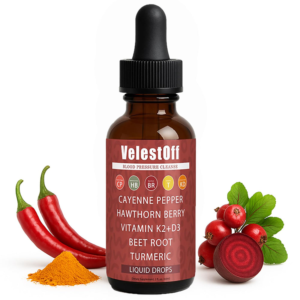 DFTLUUE Velestoff Cayenne Pepper bottle showing the circulatory-support blend.