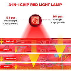 DGXINJUN separate red and infrared therapy control panel.