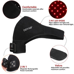 DGXINJUN shoulder wrap in use showing ergonomic fit and portability