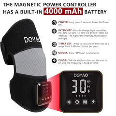 DGYAO D MAX knee wrap showing red and infrared LED coverage