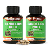 DIATMOON Dandelion Root supplement bottle labeled with 3750mg per serving.