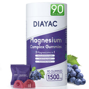 DIAYAC magnesium gummies bottle with 90 chews for daily use