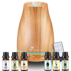 Diffuserlove 200ml diffuser on table releasing a soft mist for a calm space.