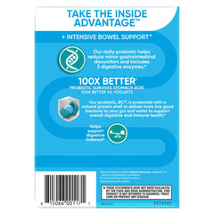 Enzyme blend capsule highlighting protease, amylase, and lipase for digestion