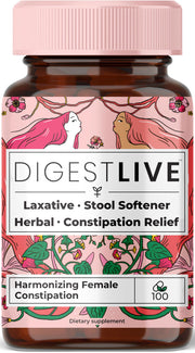 DigestLive laxative bottle view showing a plant-based option for occasional digestive comfort.