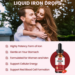 Dilib liquid iron strawberry label provides clear nutrition details for informed use.