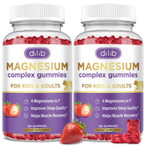 Dilib Magnesium Complex Gummies bottle promotes broad wellness support for kids and adults.